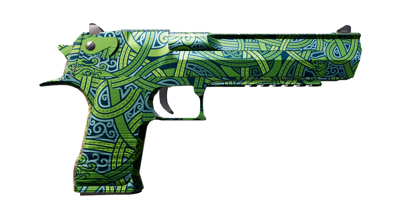 Back view of Desert Eagle | Jörmungandr | Emerald