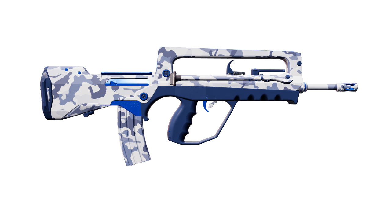 Back view of FAMAS | Yeti Camo