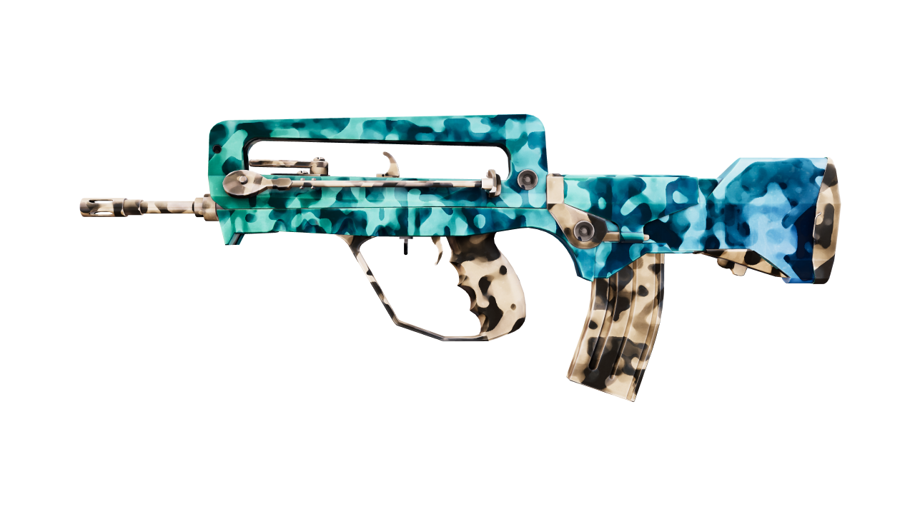Front view of FAMAS | Waters of Nephthys