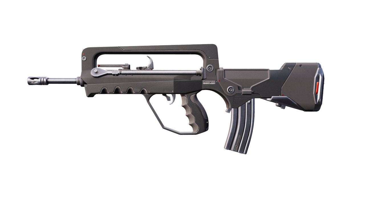 Front view of FAMAS | Corp Defense