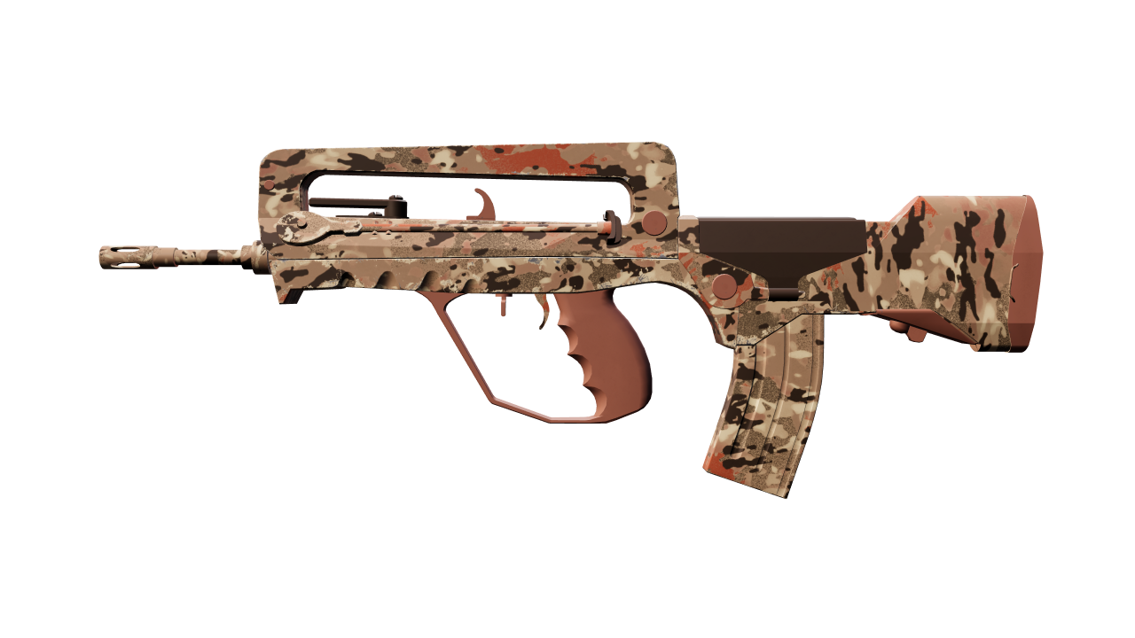 Front view of FAMAS | CaliCamo