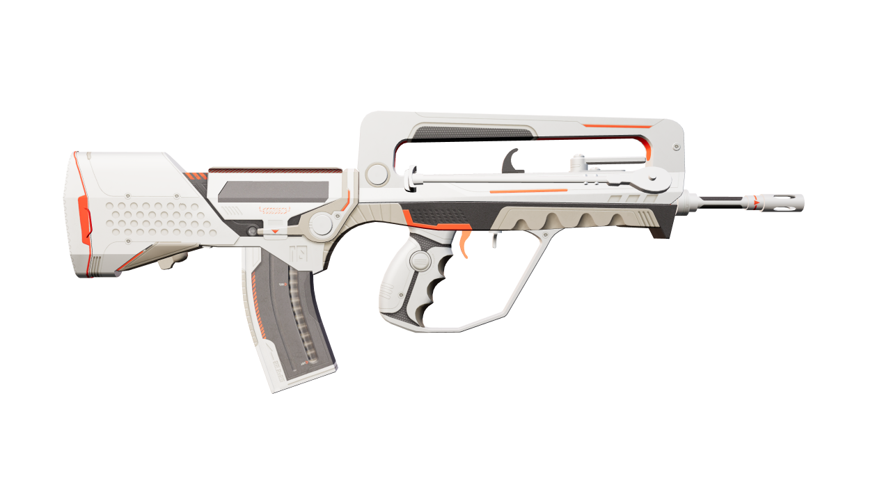 Back view of FAMAS | Mecha Industries