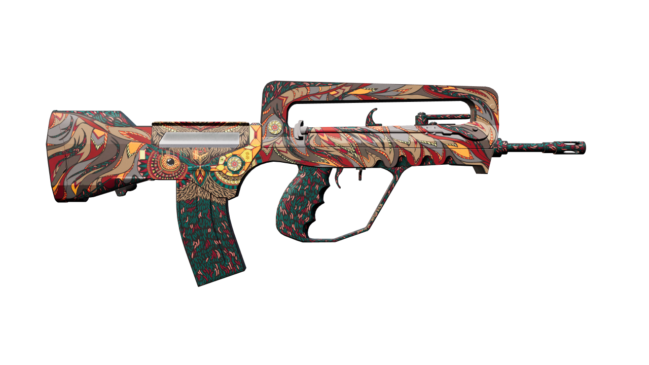 Back view of FAMAS | Eye of Athena