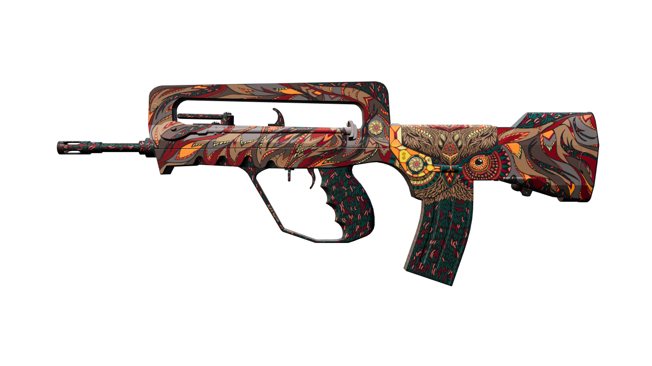 Front view of FAMAS | Eye of Athena