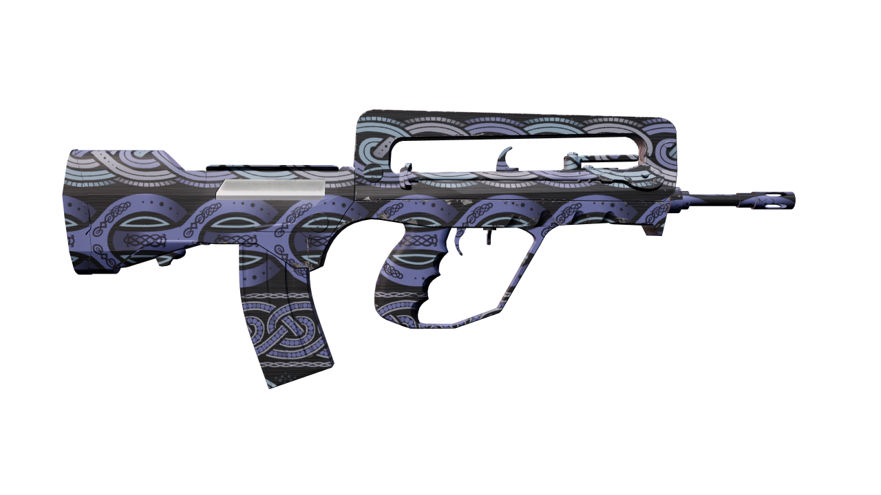 Back view of FAMAS | Night Borre