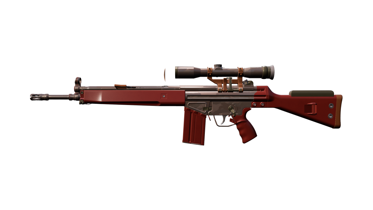 Front view of G3SG1 | Red Jasper