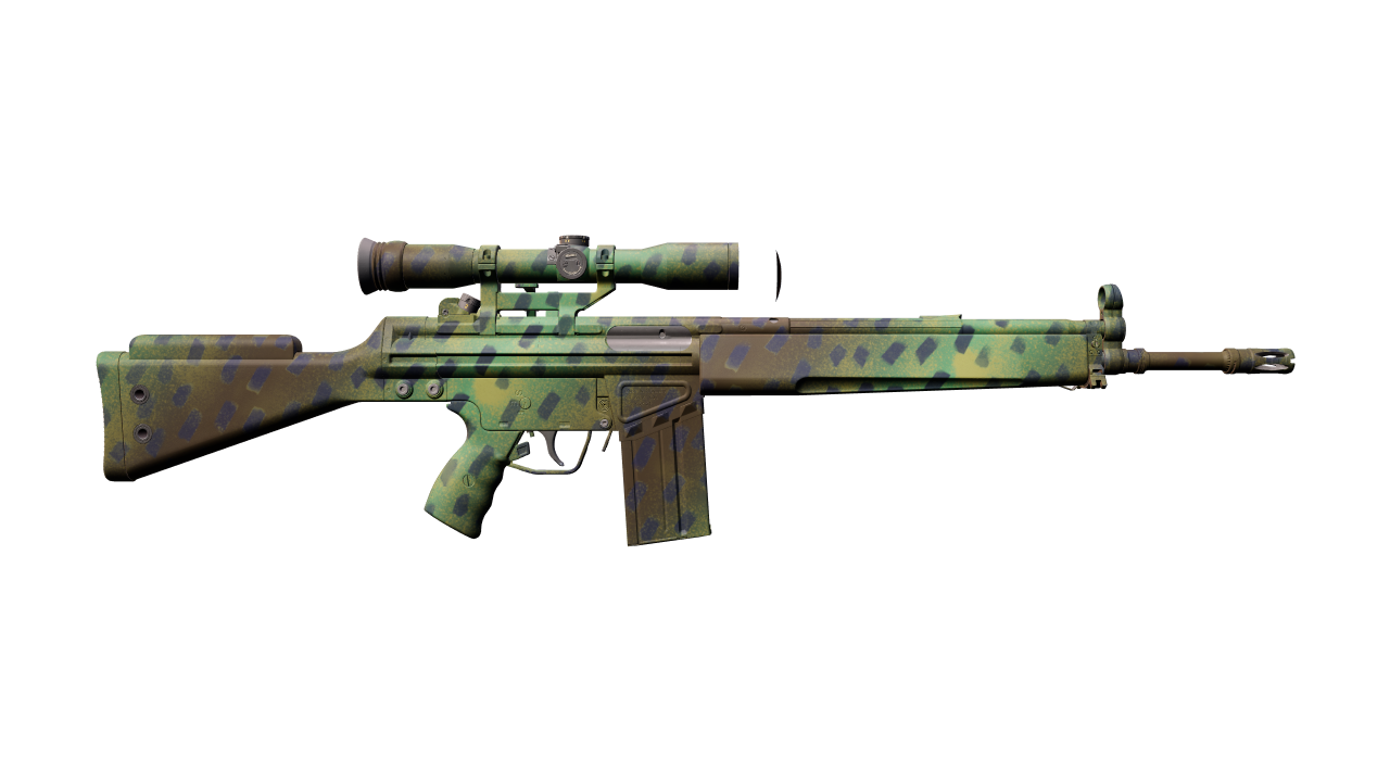 Back view of G3SG1 | Jungle Dashed