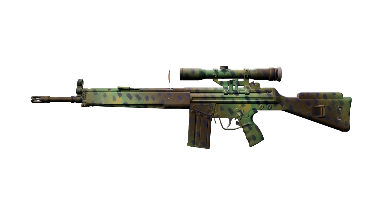 Front view of G3SG1 | Jungle Dashed