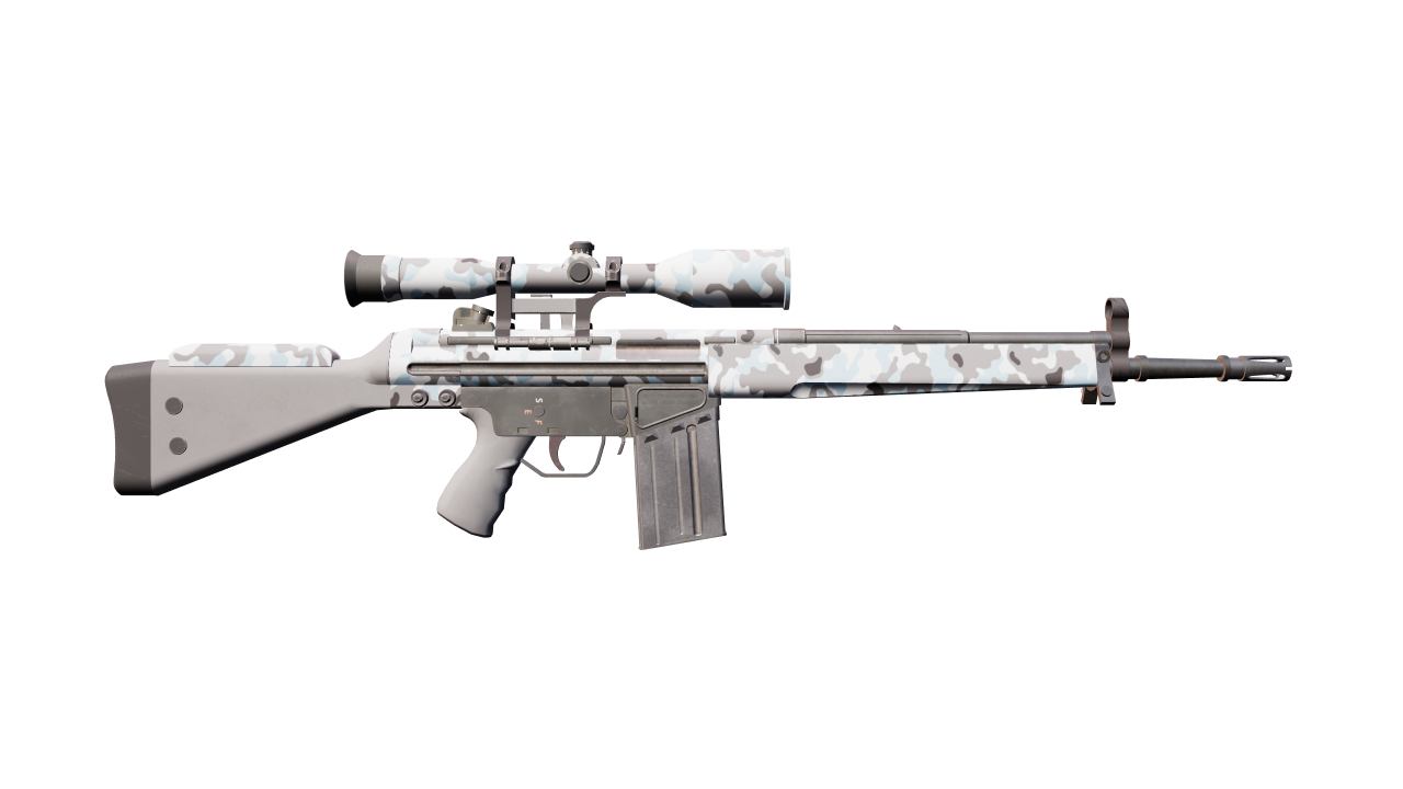 Back view of G3SG1 | Arctic Camo