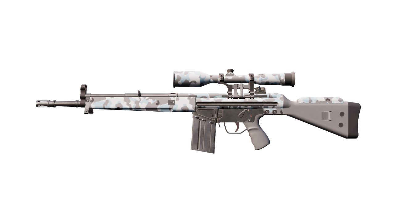 Front view of G3SG1 | Arctic Camo