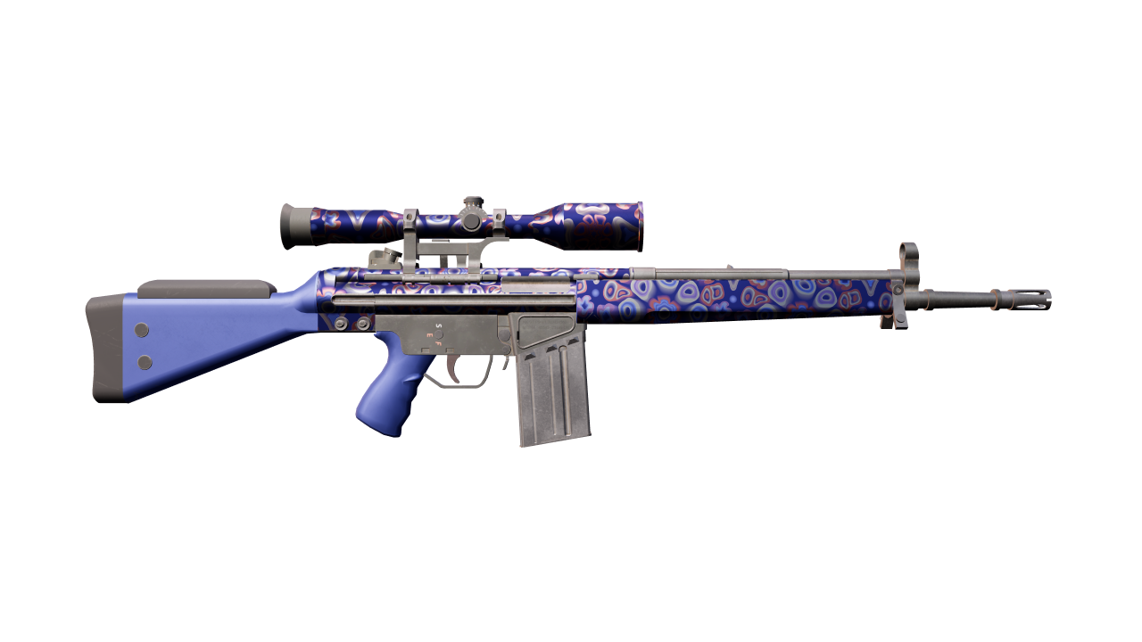 Back view of G3SG1 | Violet Murano