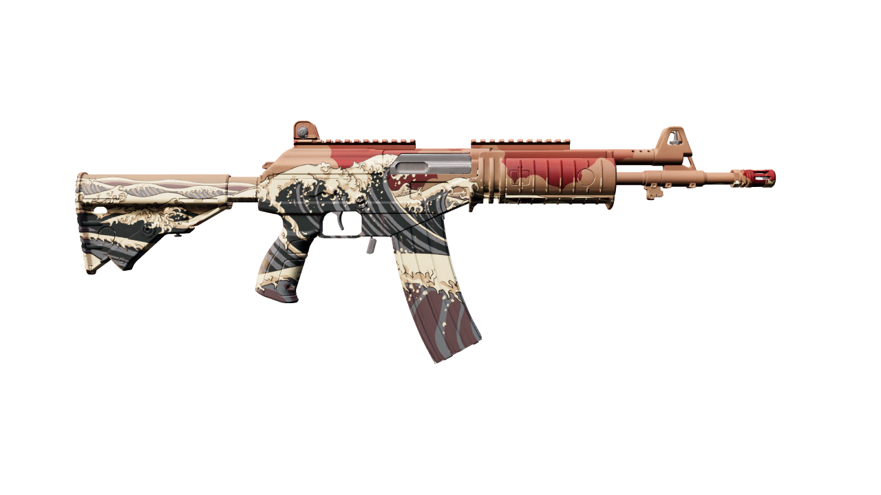 Back view of Galil AR | Crimson Tsunami