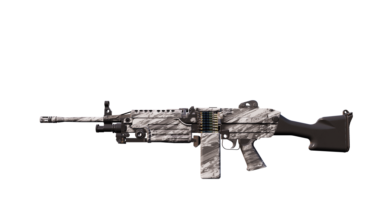 Front view of M249 | Sleet