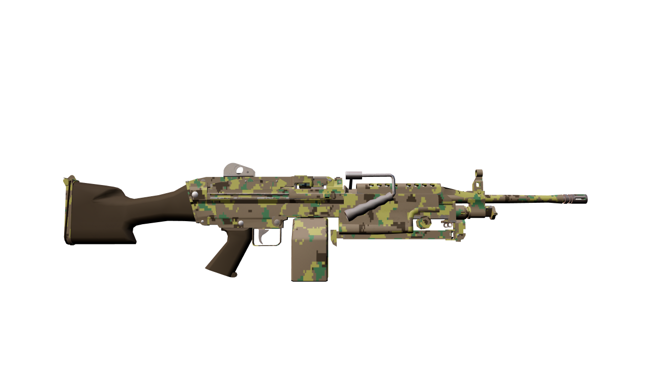 Back view of M249 | Jungle DDPAT