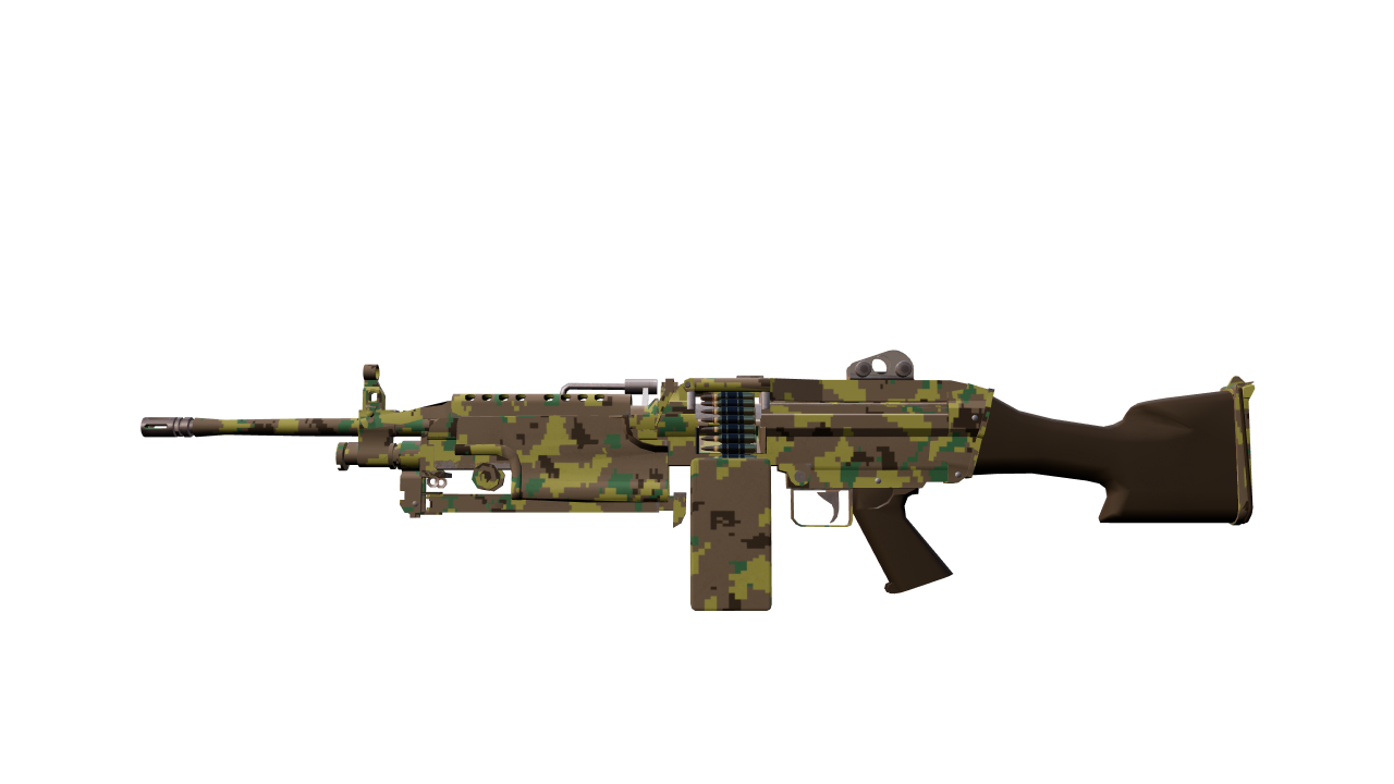 Front view of M249 | Jungle DDPAT