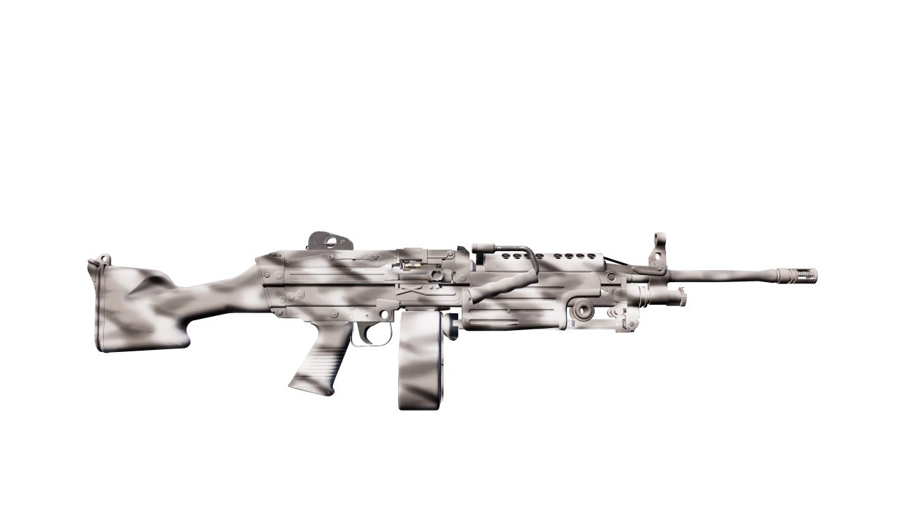 Back view of M249 | Contrast Spray