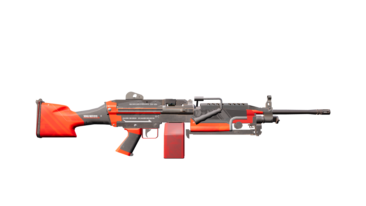 Back view of M249 | System Lock