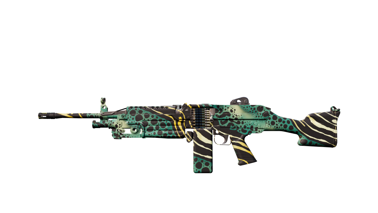 Front view of M249 | Poison Dart | Emerald