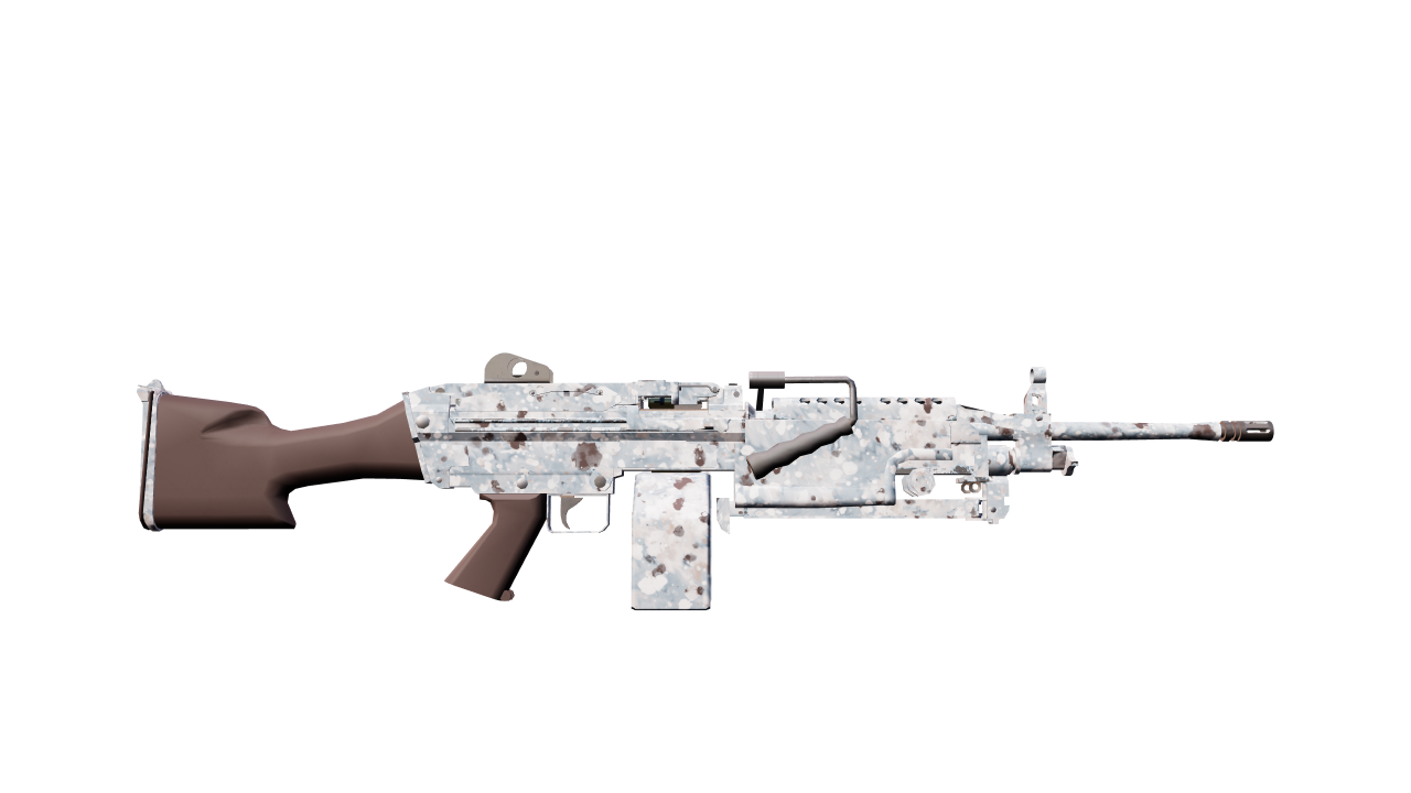 Back view of M249 | Blizzard Marbleized