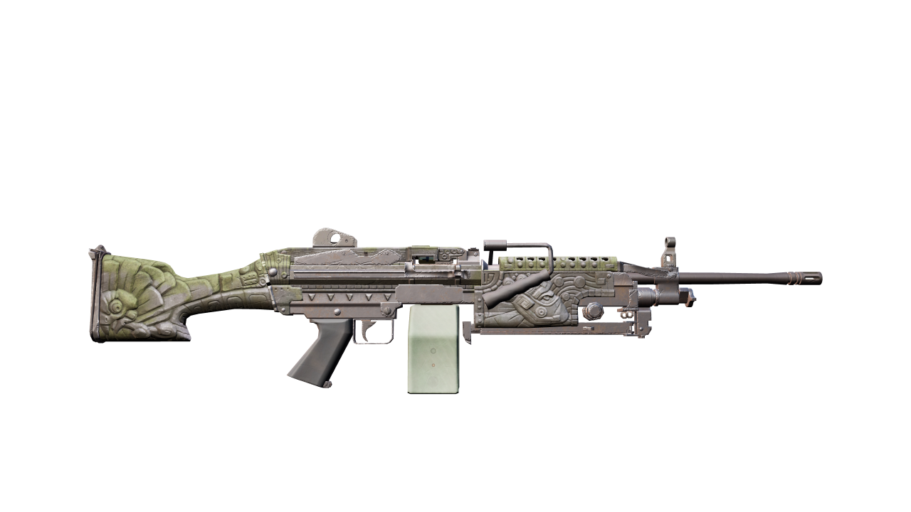 Back view of M249 | Aztec