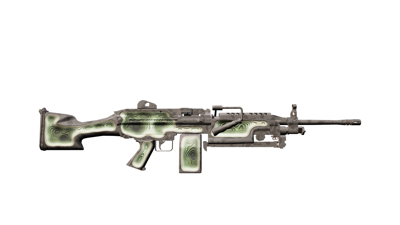Back view of M249 | Deep Relief