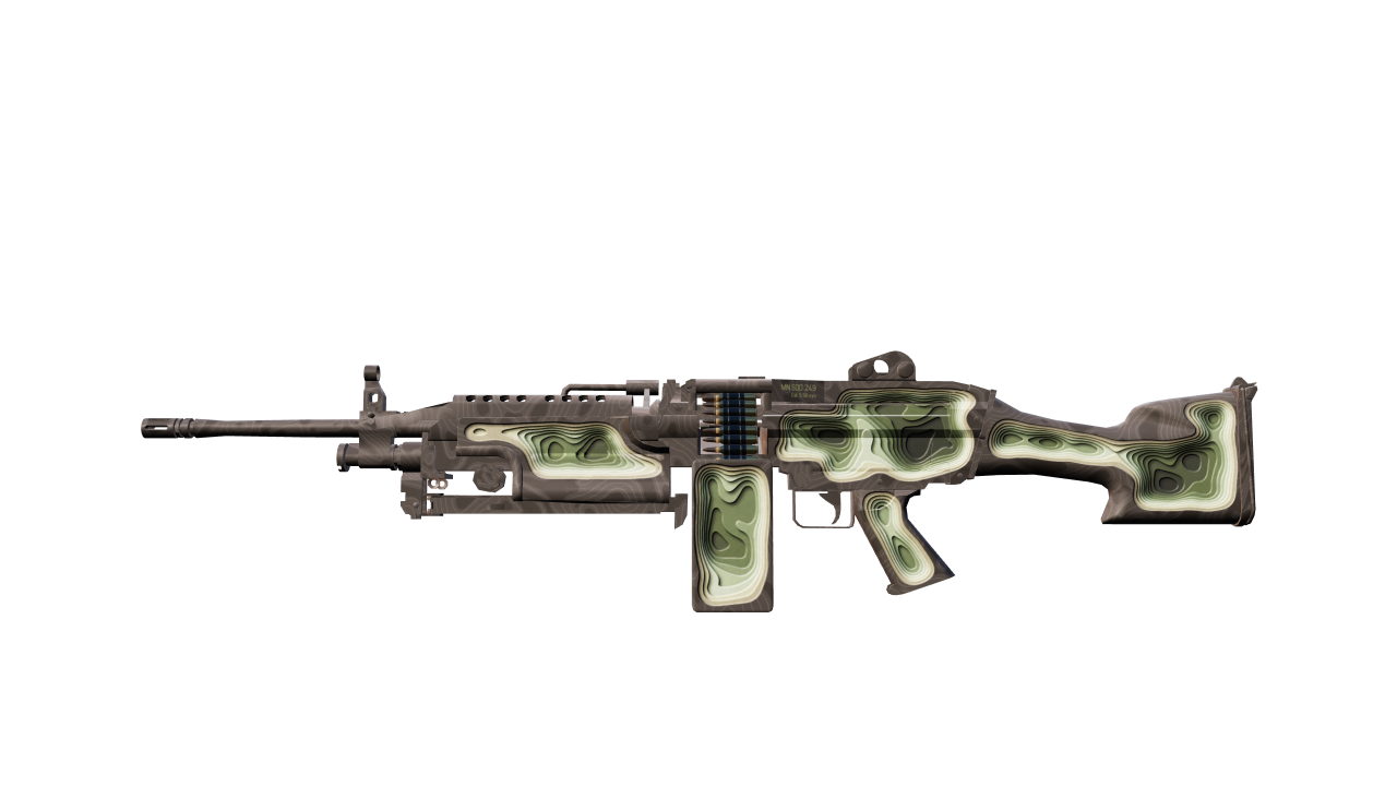Front view of M249 | Deep Relief