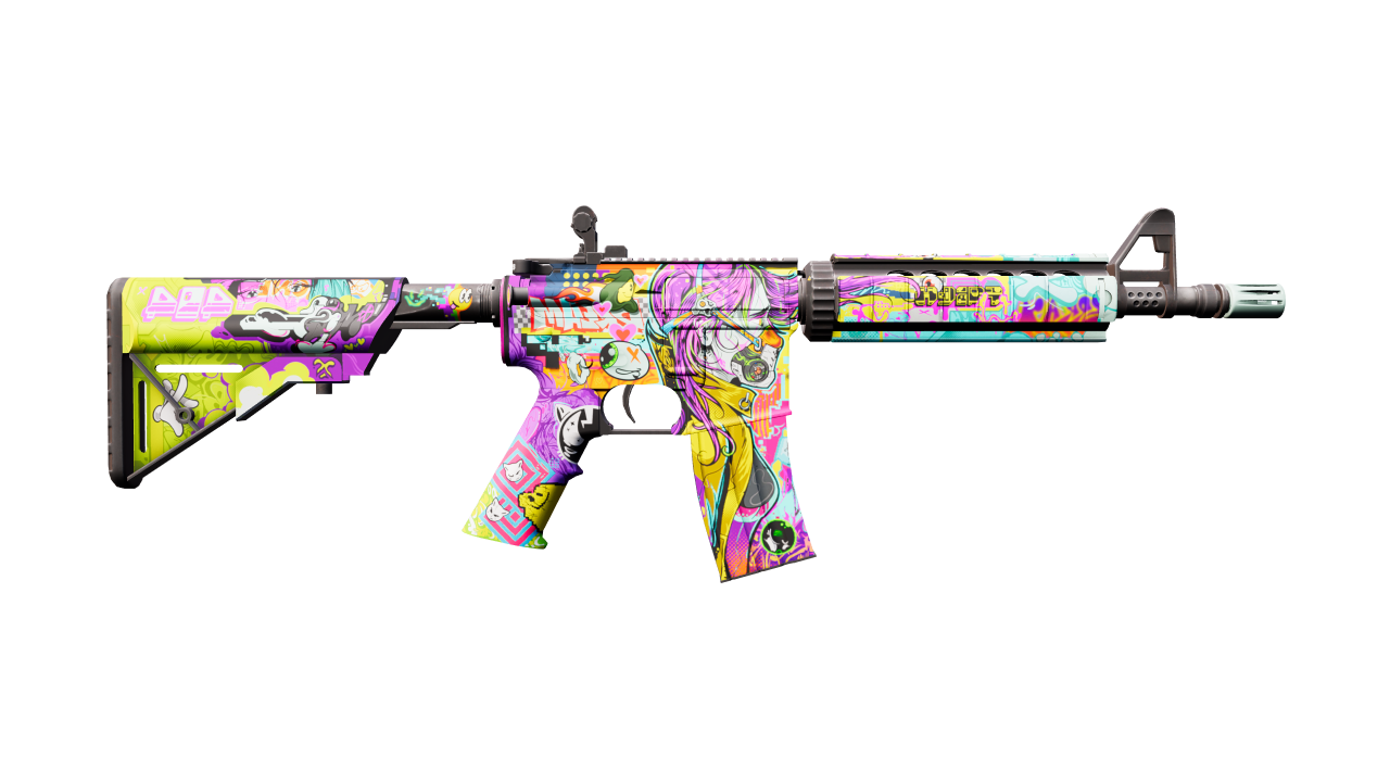 Back view of M4A4 | In Living Color
