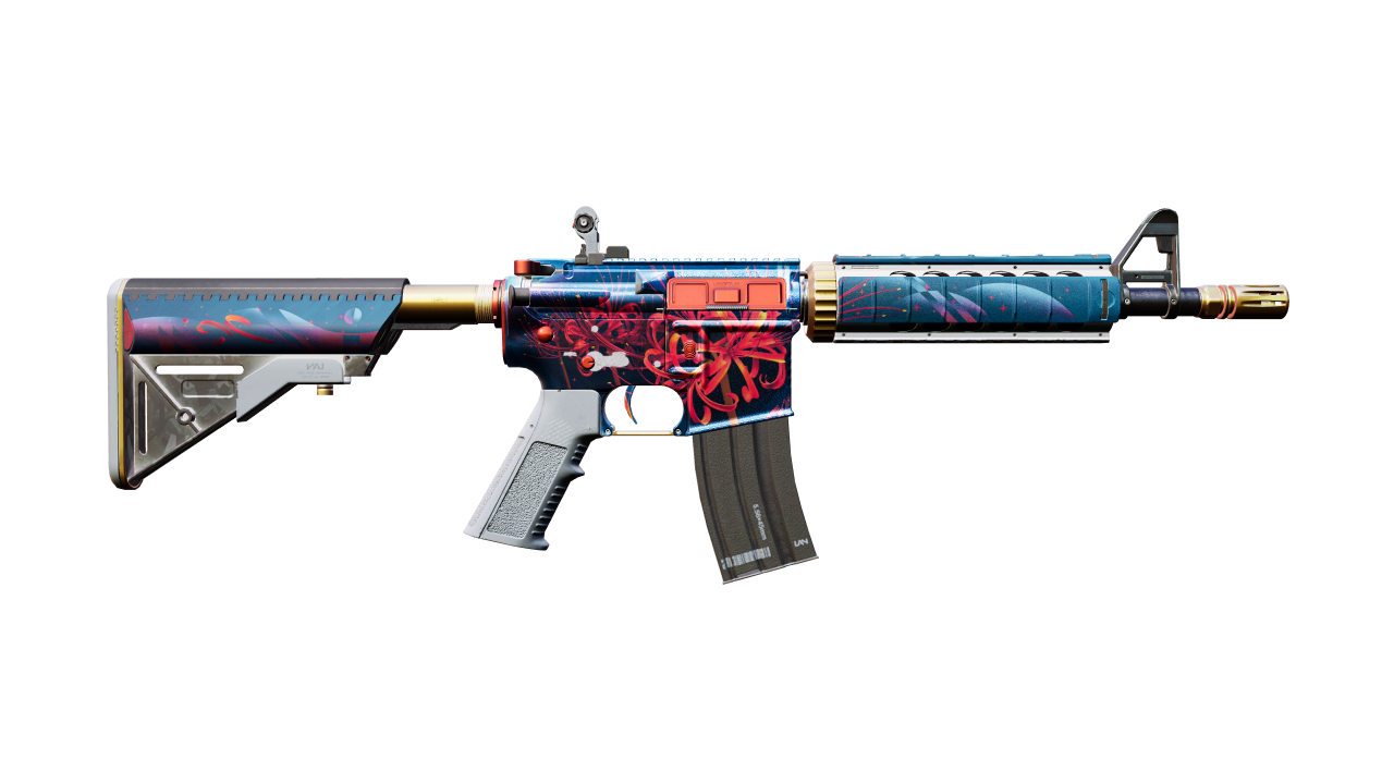 Back view of M4A4 | Spider Lily