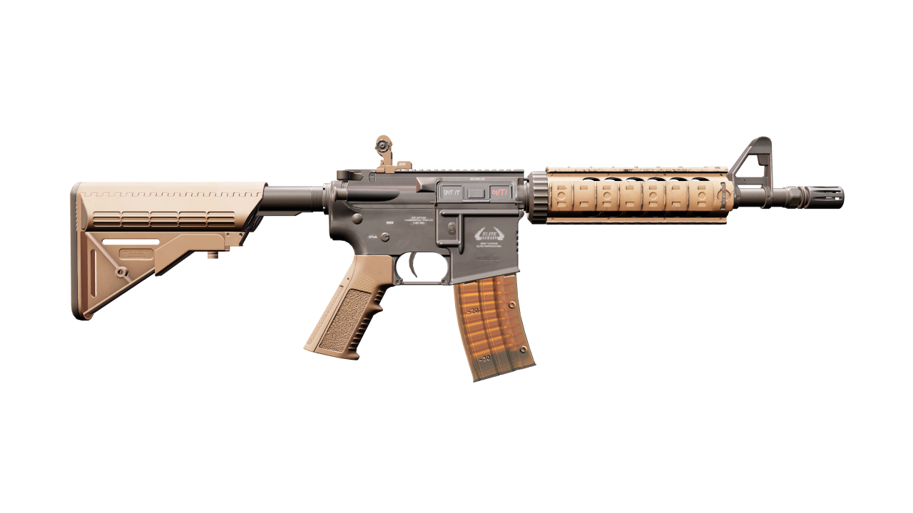 Back view of M4A4 | Poly Mag