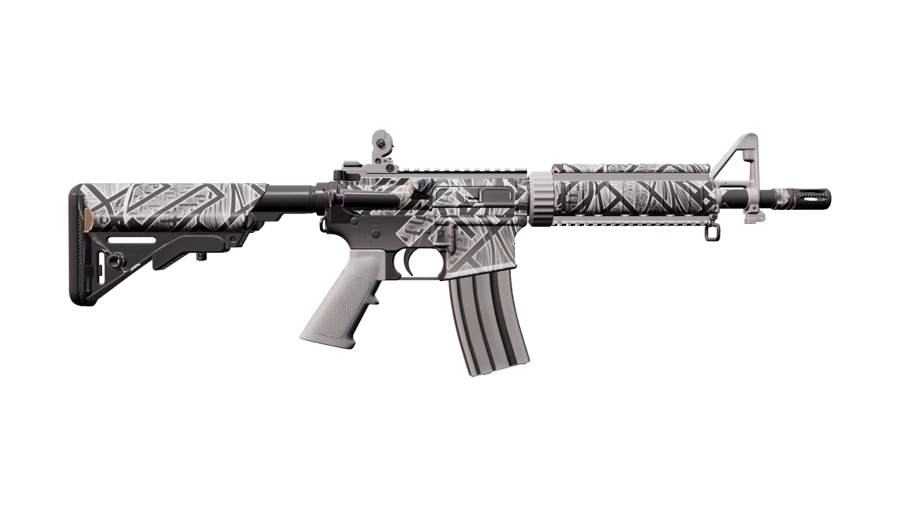 Back view of M4A4 | Aeolian Dark