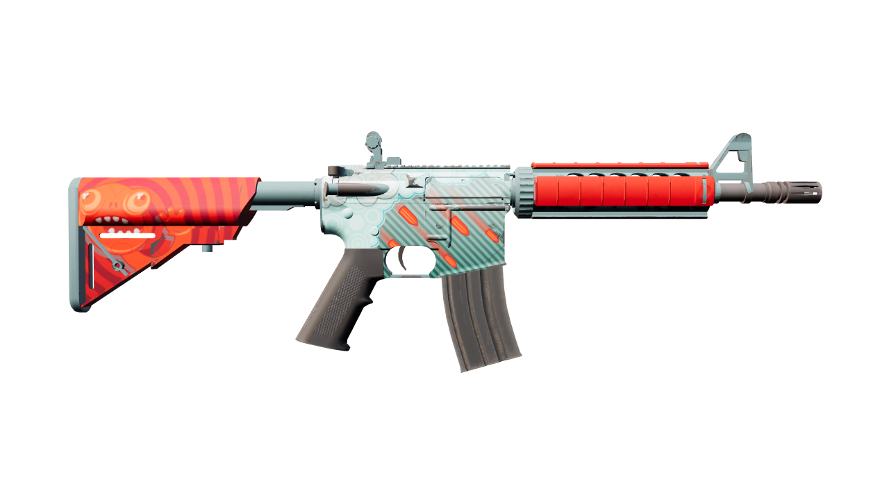 Back view of M4A4 | Bullet Rain