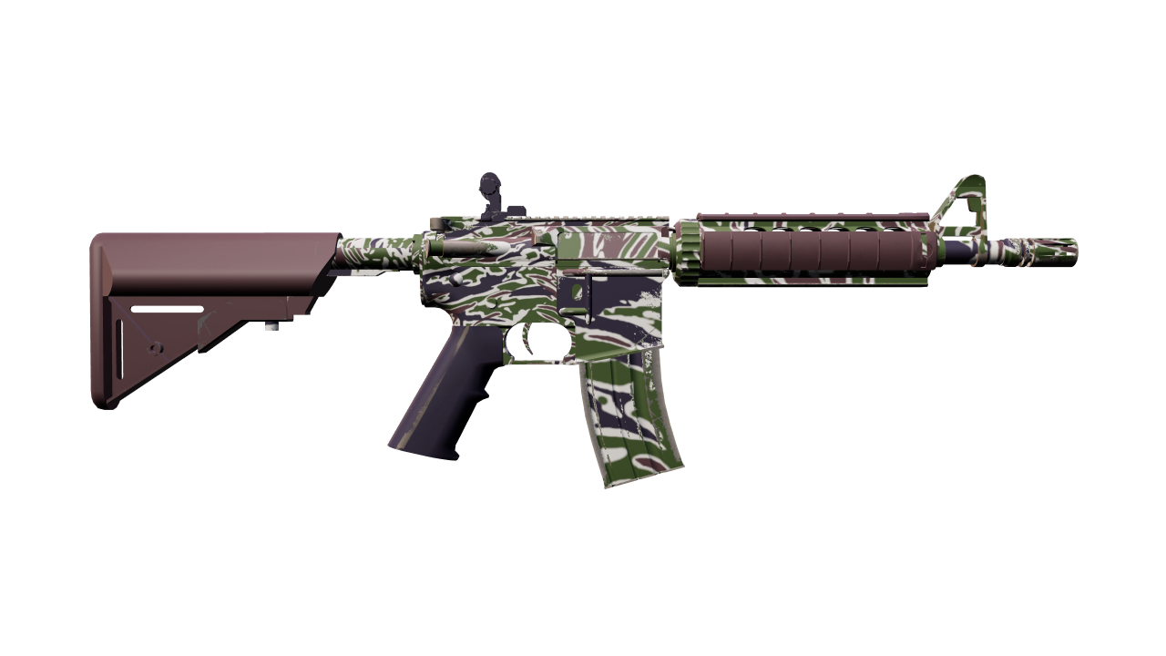 Back view of M4A4 | Jungle Tiger