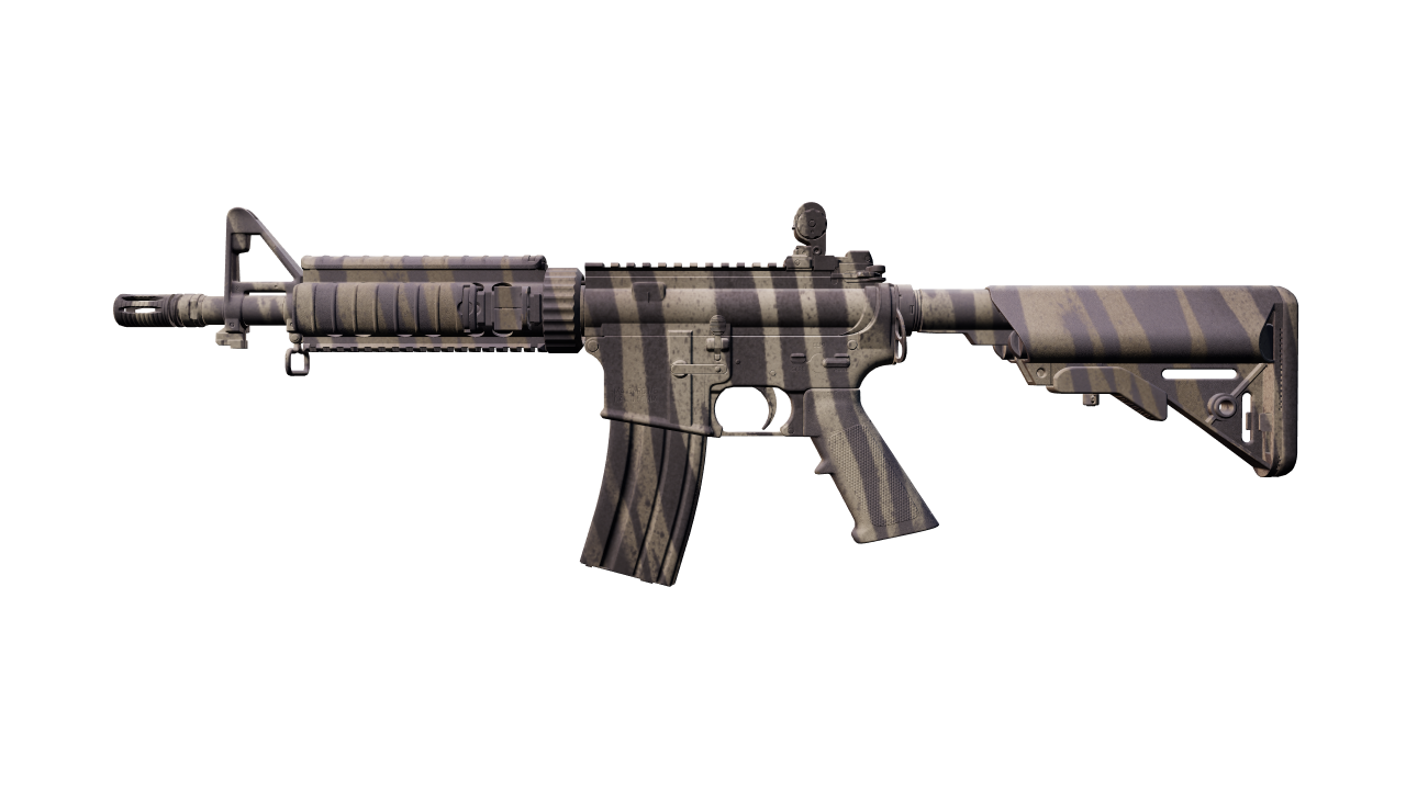 Front view of M4A4 | Faded Zebra