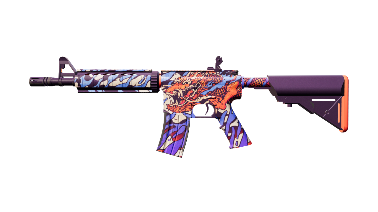 Front view of M4A4 | 龍王 (Dragon King)