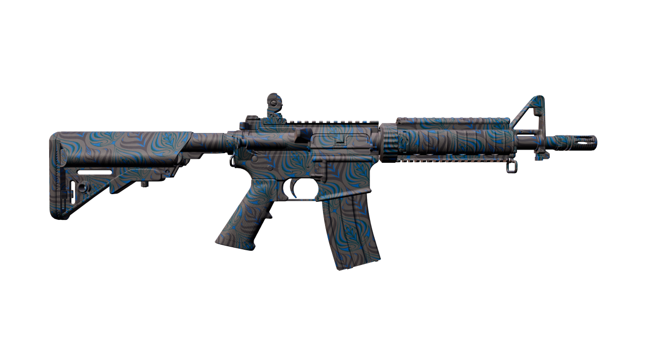 Back view of M4A4 | Dark Blossom