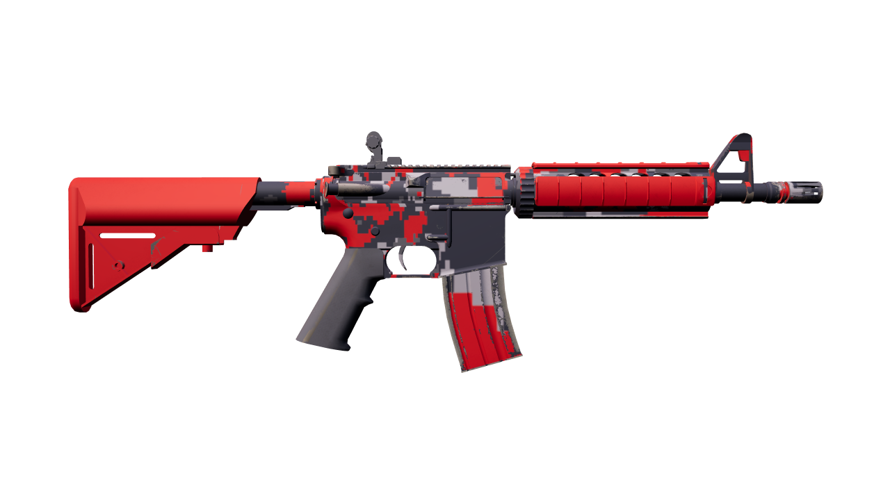Back view of M4A4 | Red DDPAT
