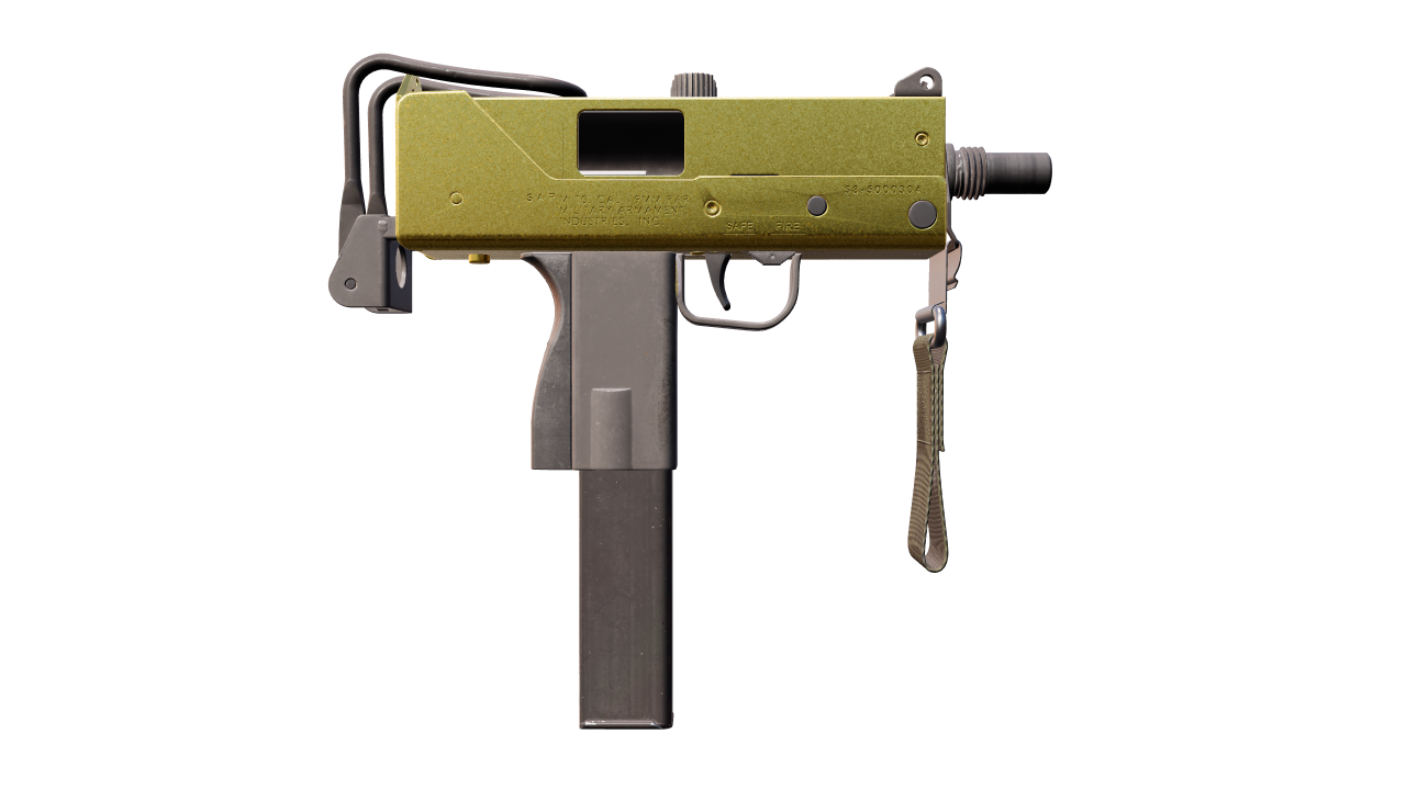 Back view of MAC-10 | Gold Brick