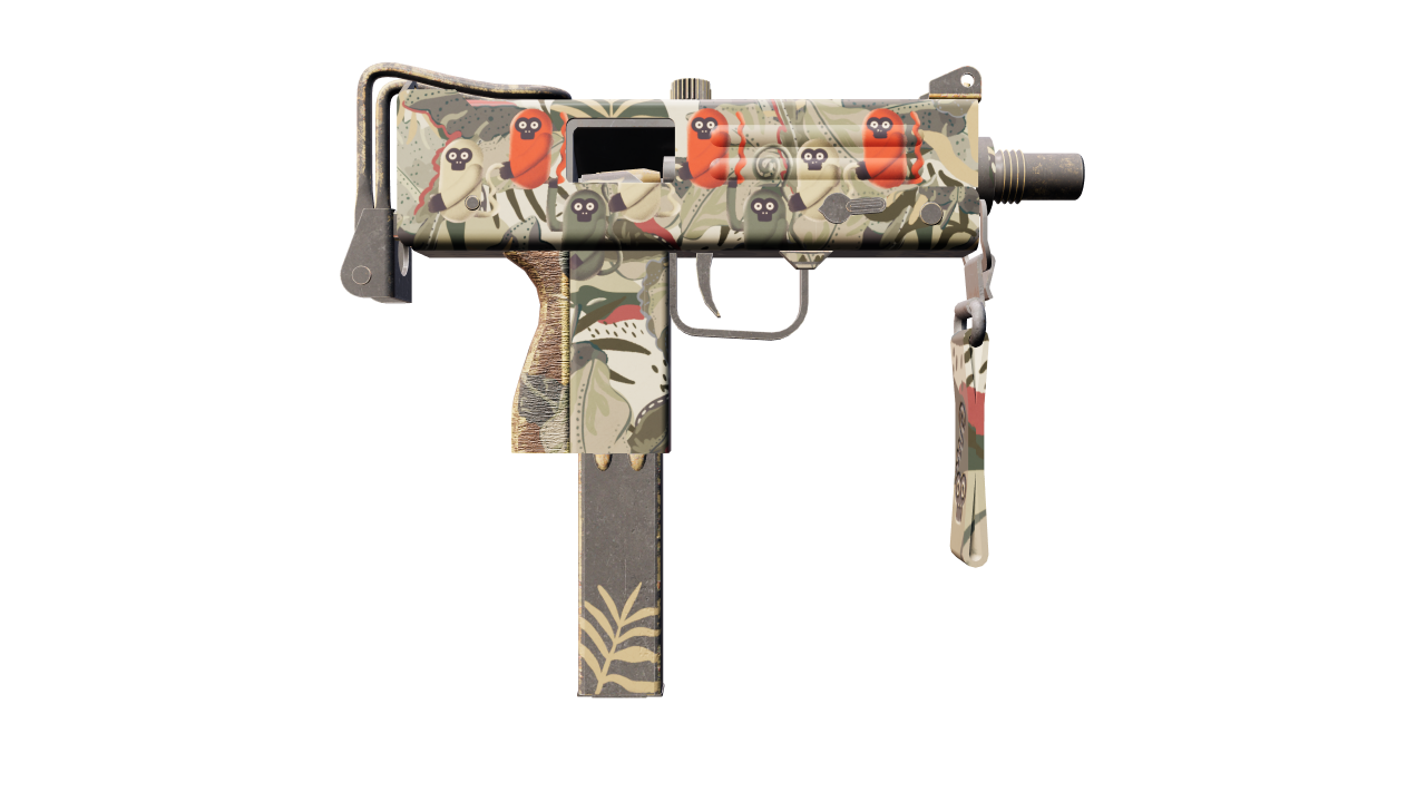Back view of MAC-10 | Monkeyflage