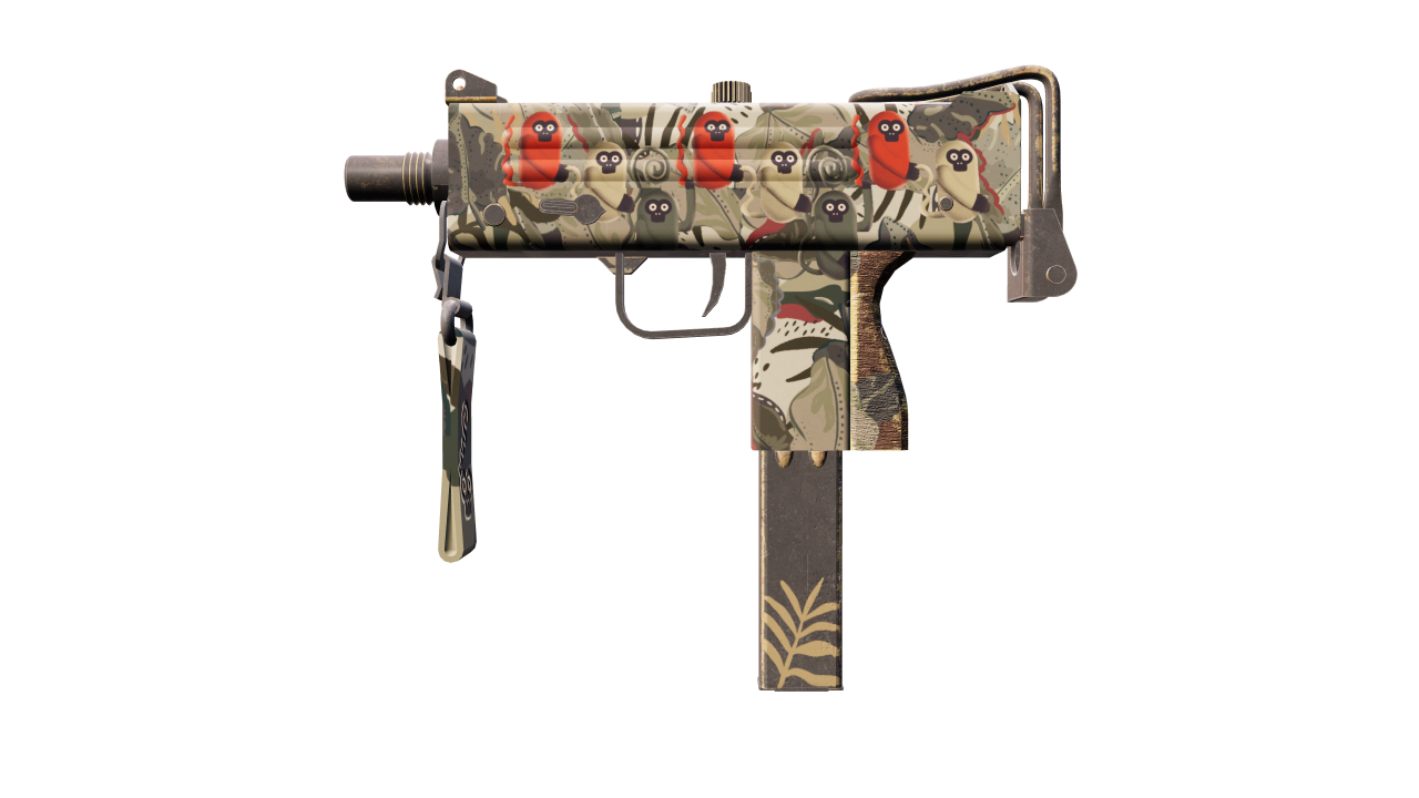 Front view of MAC-10 | Monkeyflage