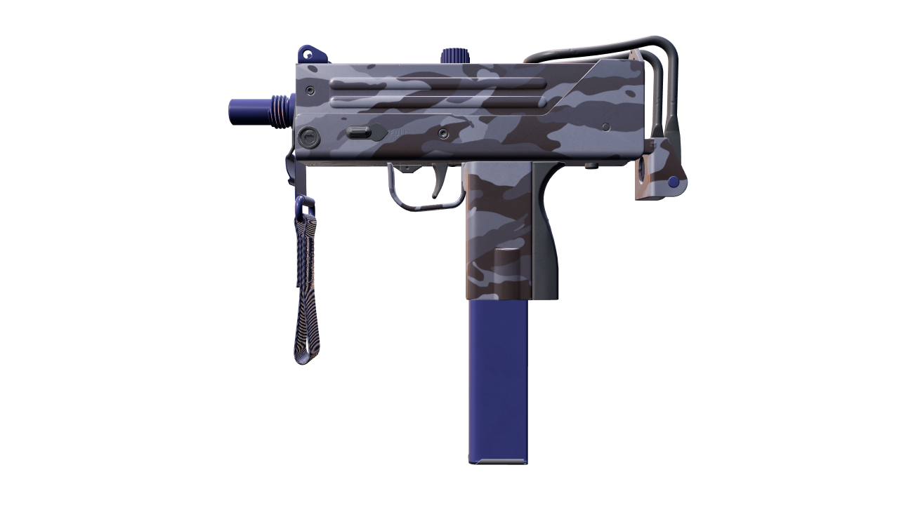 Front view of MAC-10 | Storm Camo
