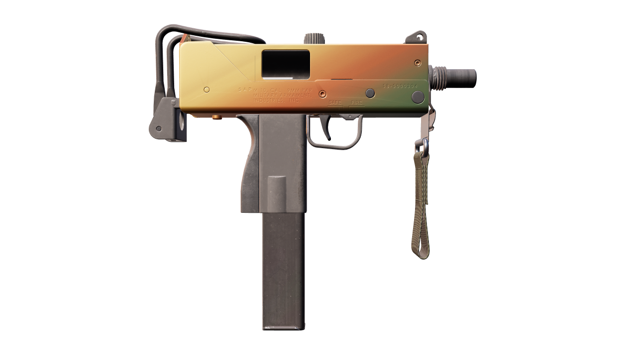 Back view of MAC-10 | Amber Fade