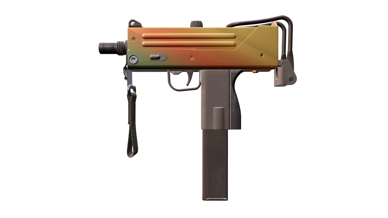 Front view of MAC-10 | Amber Fade
