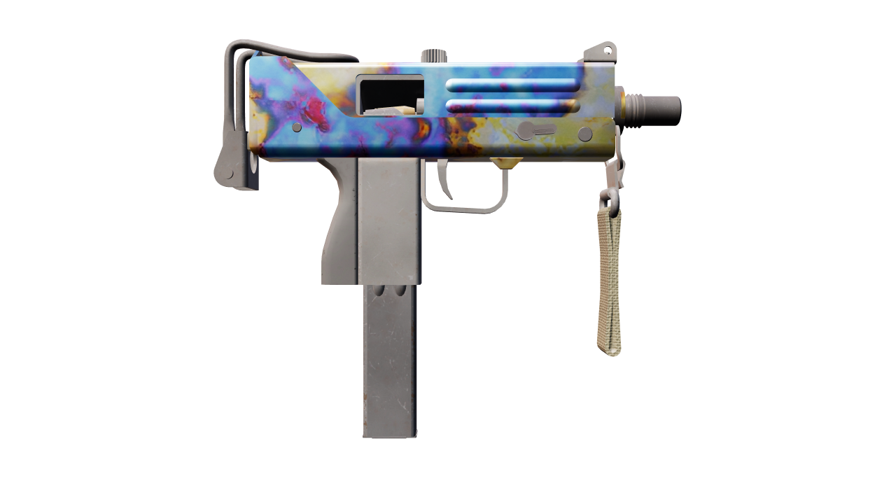 Back view of MAC-10 | Case Hardened