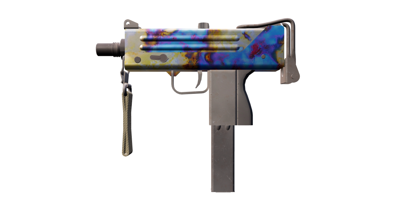 Front view of MAC-10 | Case Hardened