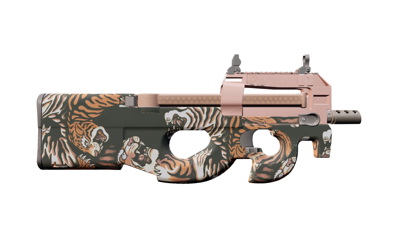 Back view of P90 | Tiger Pit