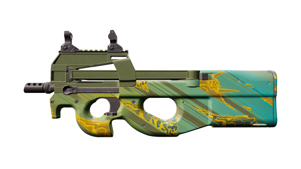 Front view of P90 | Mustard Gas
