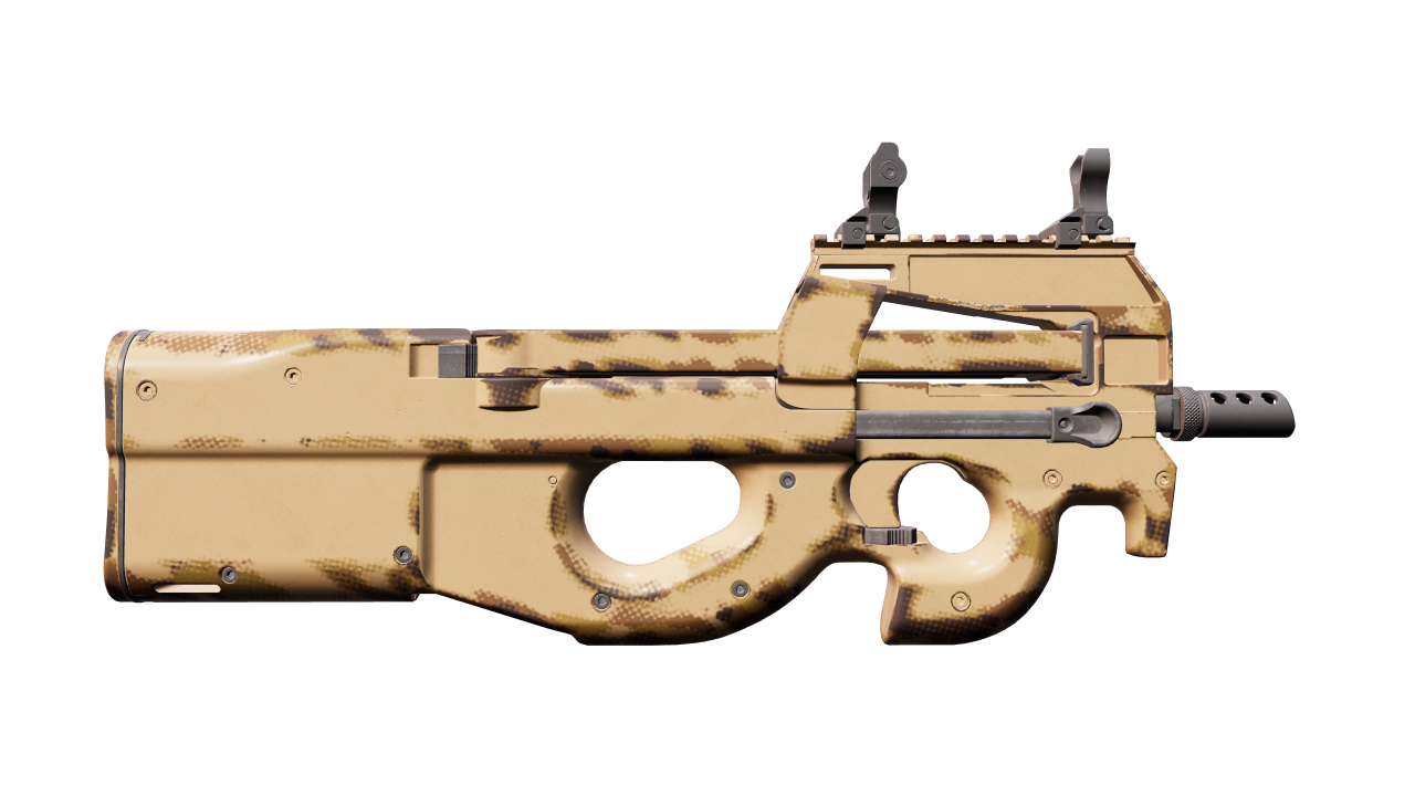 Back view of P90 | Desert Halftone