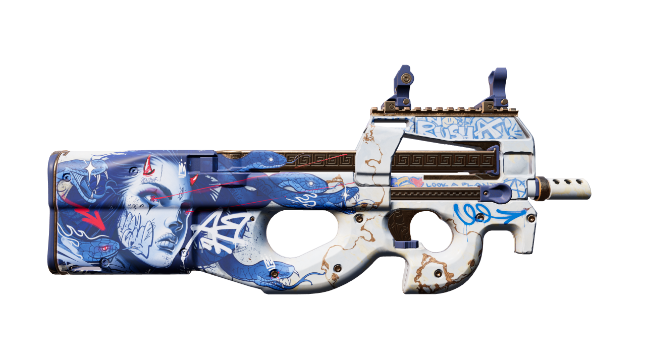 Back view of P90 | Deathgaze