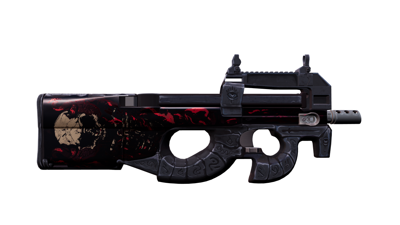 Back view of P90 | Shallow Grave