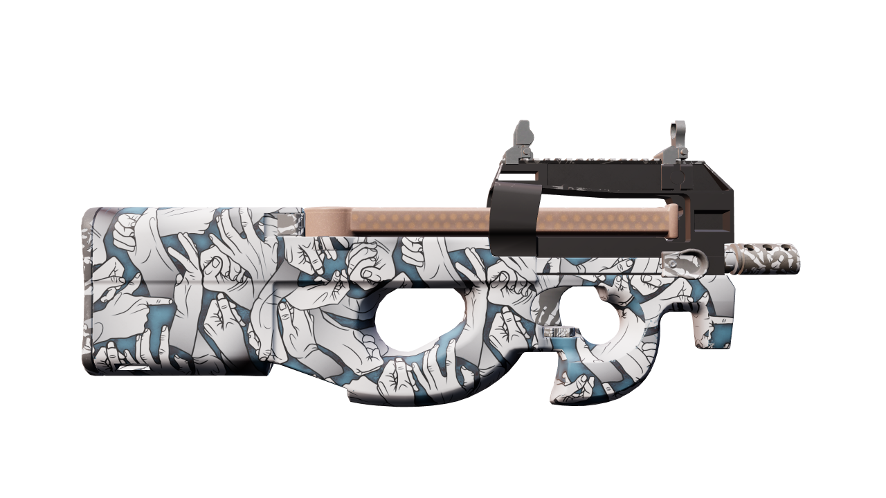 Back view of P90 | Death Grip